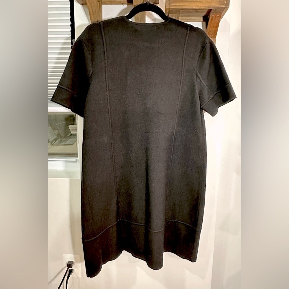 NWT Proenza Schouler Black Knit Short Sleeve Shift Dress D-Ring Buckle Straps L - Picture 2 of 13